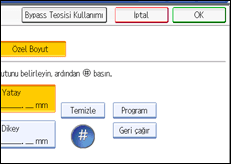 ��lem paneli ekran &ccedil;izimi