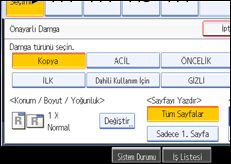 ��lem paneli ekran &ccedil;izimi