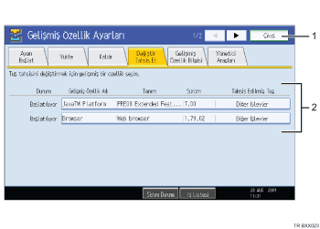 ��lem paneli ekran &ccedil;izimi numaral� belirtme &ccedil;izimi