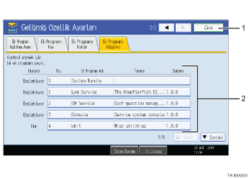��lem paneli ekran &ccedil;izimi numaral� belirtme &ccedil;izimi