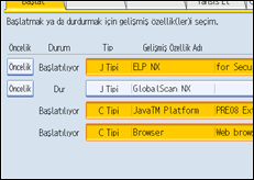 ��lem paneli ekran &ccedil;izimi