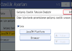 ��lem paneli ekran &ccedil;izimi
