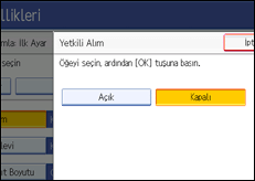 ��lem paneli ekran &ccedil;izimi