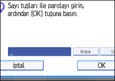 İşlem paneli ekran çizimi
