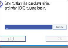 İşlem paneli ekran çizimi