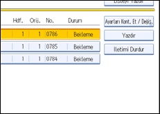 İşlem paneli ekran çizimi