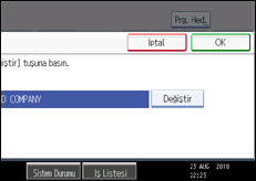 ��lem paneli ekran &ccedil;izimi