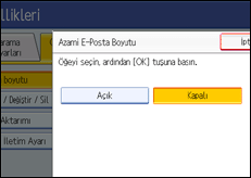 ��lem paneli ekran &ccedil;izimi
