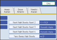��lem paneli ekran &ccedil;izimi