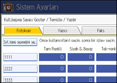 İşlem paneli ekran çizimi