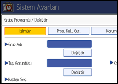 ��lem paneli ekran &ccedil;izimi