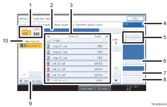 ��lem paneli ekran g&ouml;sterimi numaraland�r�lm�� balonlu resim