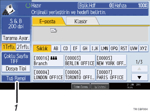 ��lem paneli ekran g&ouml;sterimi numaraland�r�lm�� balonlu resim