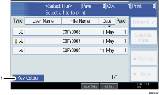 Operation panel screen illustration numbered callout illustration