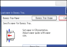 Operation panel screen illustration