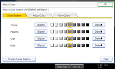 Operation panel screen illustration