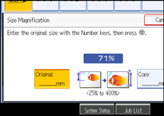 Operation panel screen illustration