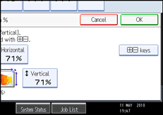 Operation panel screen illustration