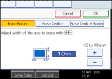 Operation panel screen illustration