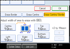Operation panel screen illustration