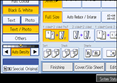Operation panel screen illustration