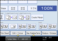 Operation panel screen illustration