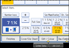 Operation panel screen illustration