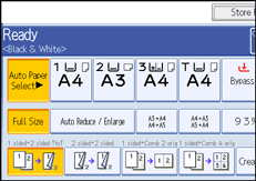 Operation panel screen illustration