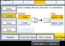 Operation panel screen illustration