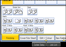Operation panel screen illustration