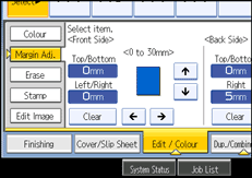 Operation panel screen illustration