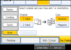 Operation panel screen illustration
