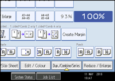 Operation panel screen illustration