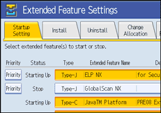 Operation panel screen illustration