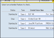 Operation panel screen illustration