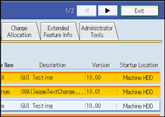 Operation panel screen illustration