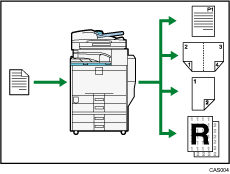 Illustration of using this machine as a copier