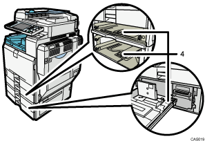 Paper tray illustration numbered callout illustration