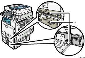 Paper tray illustration numbered callout illustration