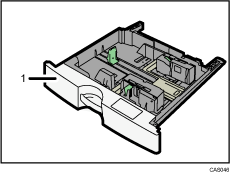 Small size paper tray illustration numbered callout illustration