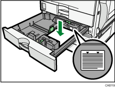 Small size paper tray illustration