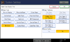Operation panel screen illustration