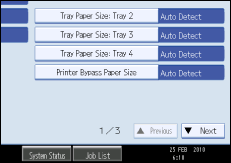 Operation panel screen illustration