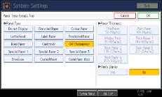 Operation panel screen illustration