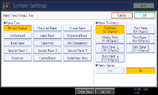 Operation panel screen illustration