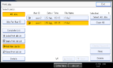 Operation panel screen illustration