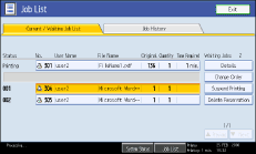 Operation panel screen illustration