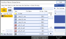 Operation panel screen illustration