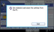 Operation panel screen illustration