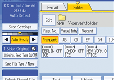 Operation panel screen illustration